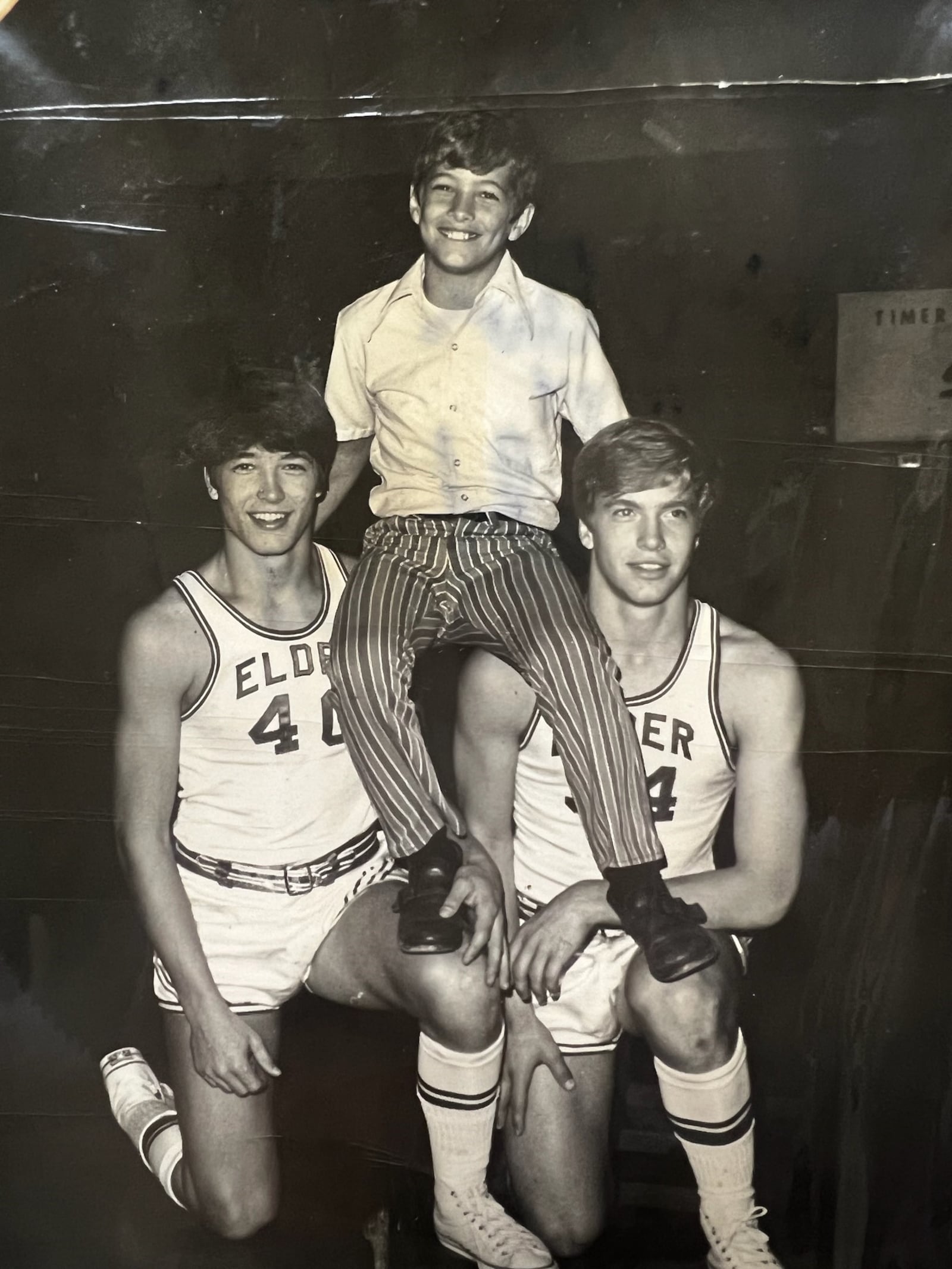 The three Grote brothers: (left to right) Bob, Mike and Steve ..Bob was an All American basketball & baseball player at Wright State and drafted by New York Mets (played four seasons in minors) , Steve was All American basketball player at Michigan, played in National title game and drafted by Cleveland Cavs. Mike was on Wright State's national championship basketball team and is in WSU Hall of Fame.  Their dad signed with Brooklyn Dodgers out of high school and played 12 years of pro baseball. CONTRIBUTED