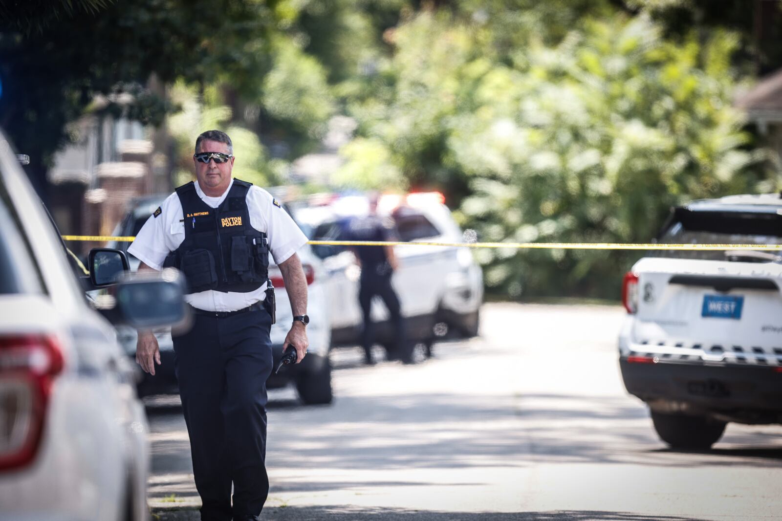 Dayton police responded to a reported shooting in the 600 block of Rockford Avenue on Monday, July 26, 2021. JIM NOELKER / STAFF