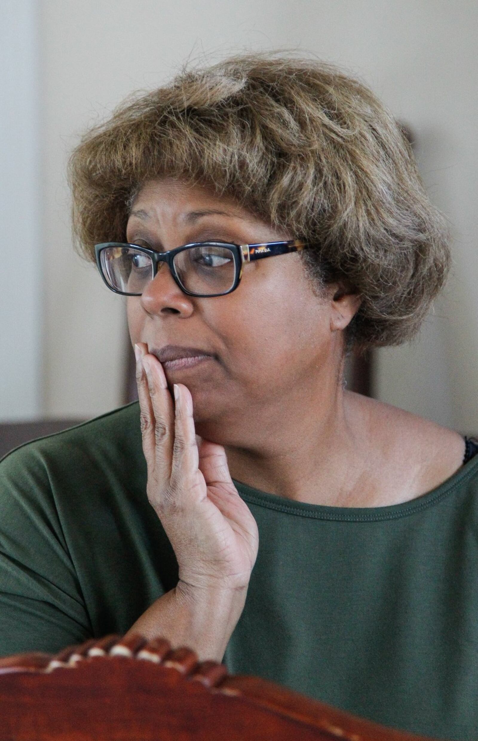 Susan Boykin said coming to terms with their insurance company delayed repairs on her family’s Trotwood home in the Moss Creek development, where many homes were destroyed including one next door to them. CHRIS STEWART / STAFF