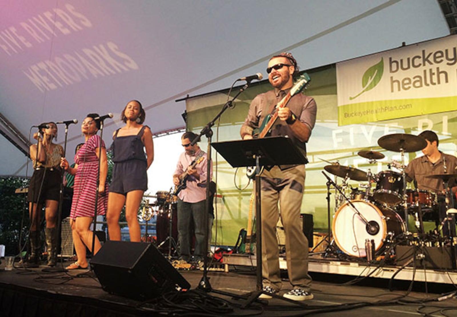 Jah Soul performs during 2015 R&B Hot Summer Music concert at Riverscape, Dayton, Ohio.