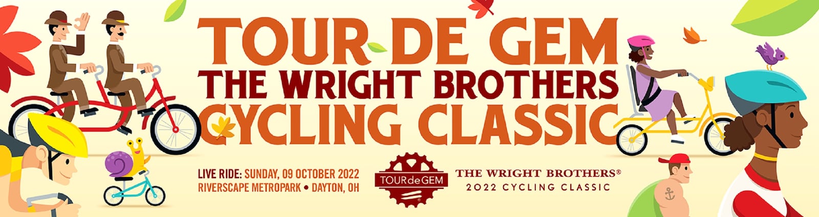 The Dayton Foundation presents Tour de Gem: The Wright Brothers Cycling Classic, a fundraiser for local nonprofits, at RiverScape MetroPark in Dayton on Sunday, Oct. 9.