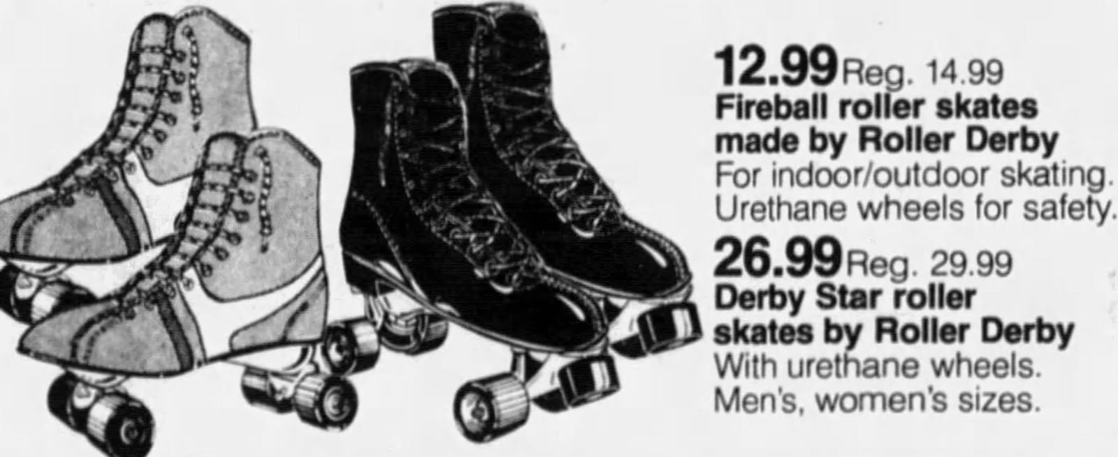 Roller Skates ad from the 1970s. DAYTON DAILY NEWS ARCHIVES