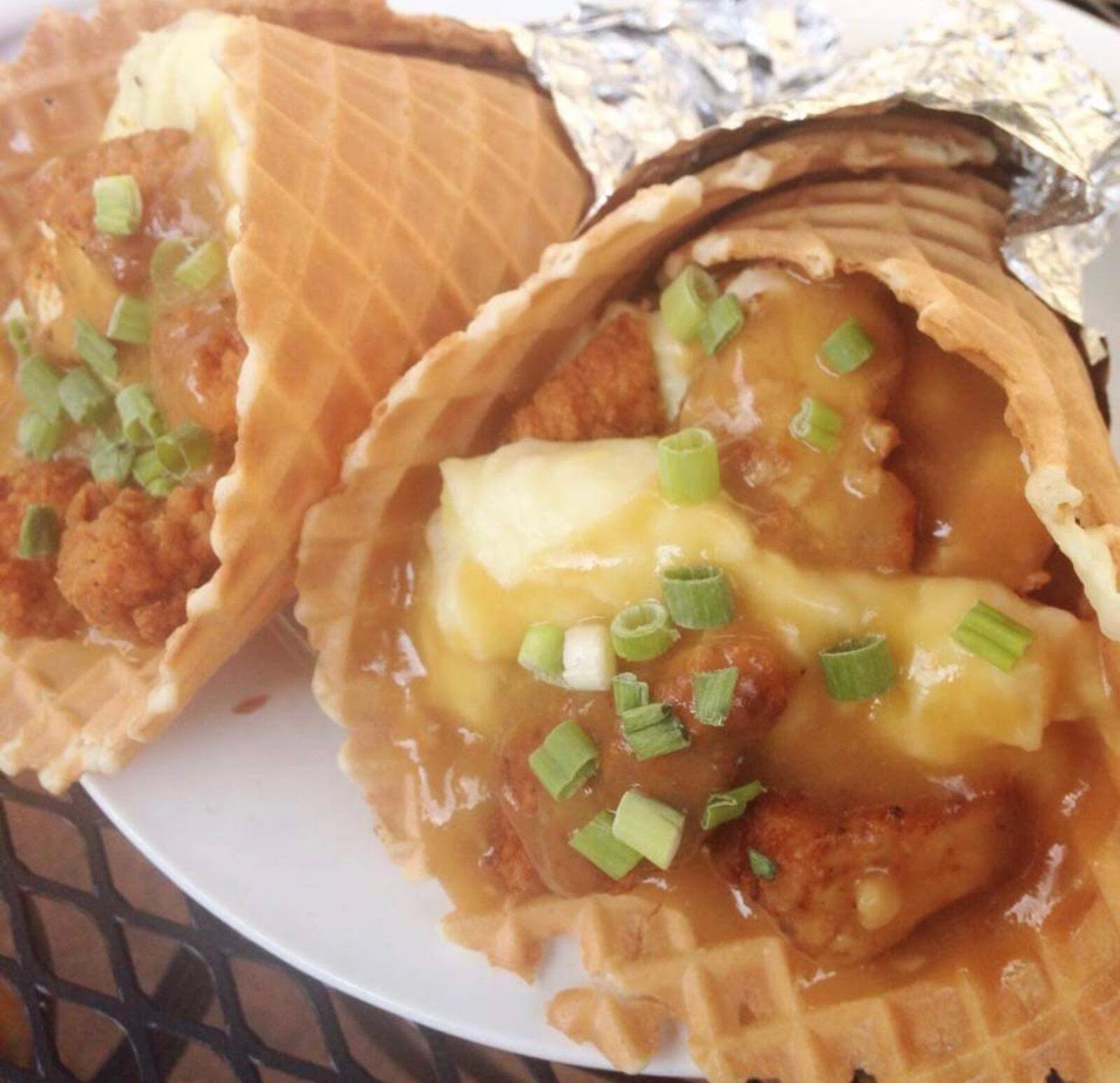 Lily's Bistro's famous Fried Chicken Waffle Cone, available on Sept. 15, 2019, during Taste of the Oregon District. CONTRIBUTED