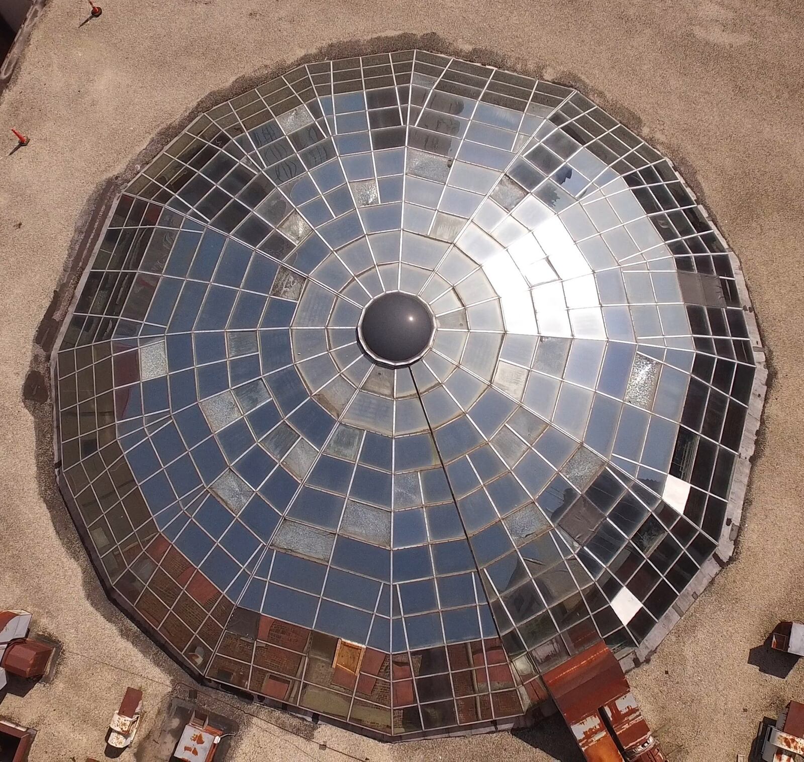 Aerial view of the Dayton Arcade rotunda. Six months after being denied state historic tax credits, the developers of the Dayton Arcade officially earned $5 million in incentives on Wednesday, June 28, 2017. TY GREENLEES / STAFF