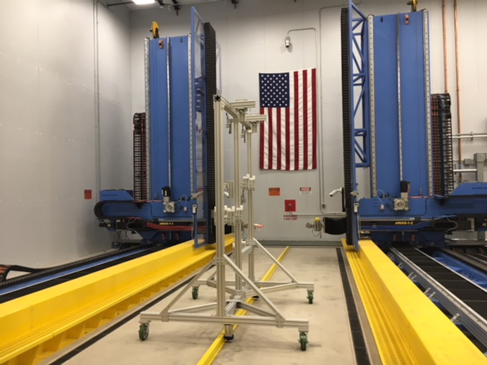 A state-of-the-art automated radiographic and ultrasonic inspection system, part of Northrop Grumman’s expanded manufacturing plant in Beavercreek. THOMAS GNAU/STAFF