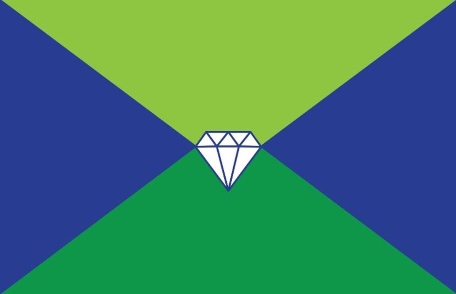 Elizabeth Adams submission. Explanation of flag design: “The diamond in the middle stands for the Gem City. The blue makes me think of the Metroparks. The green makes me think of trees.” (Contributed Photo/Dayton Daily News)