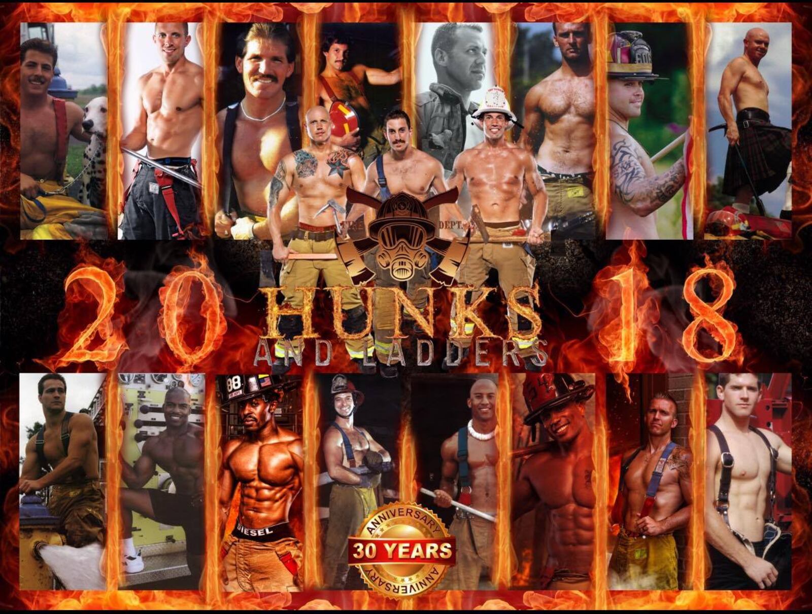 The 30th annual  Hunks and Ladders calendar is on sale now.