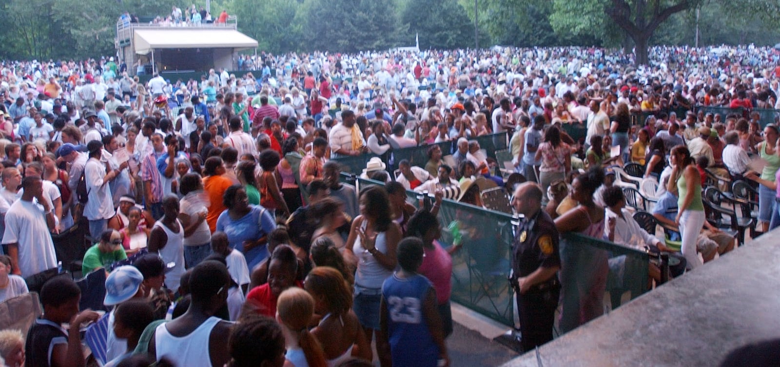 A packed crowd filled the Veterans Park Amphitheater as part of the 2005 Summer Arts Festival to hear Springfield's own John Legend. FILE