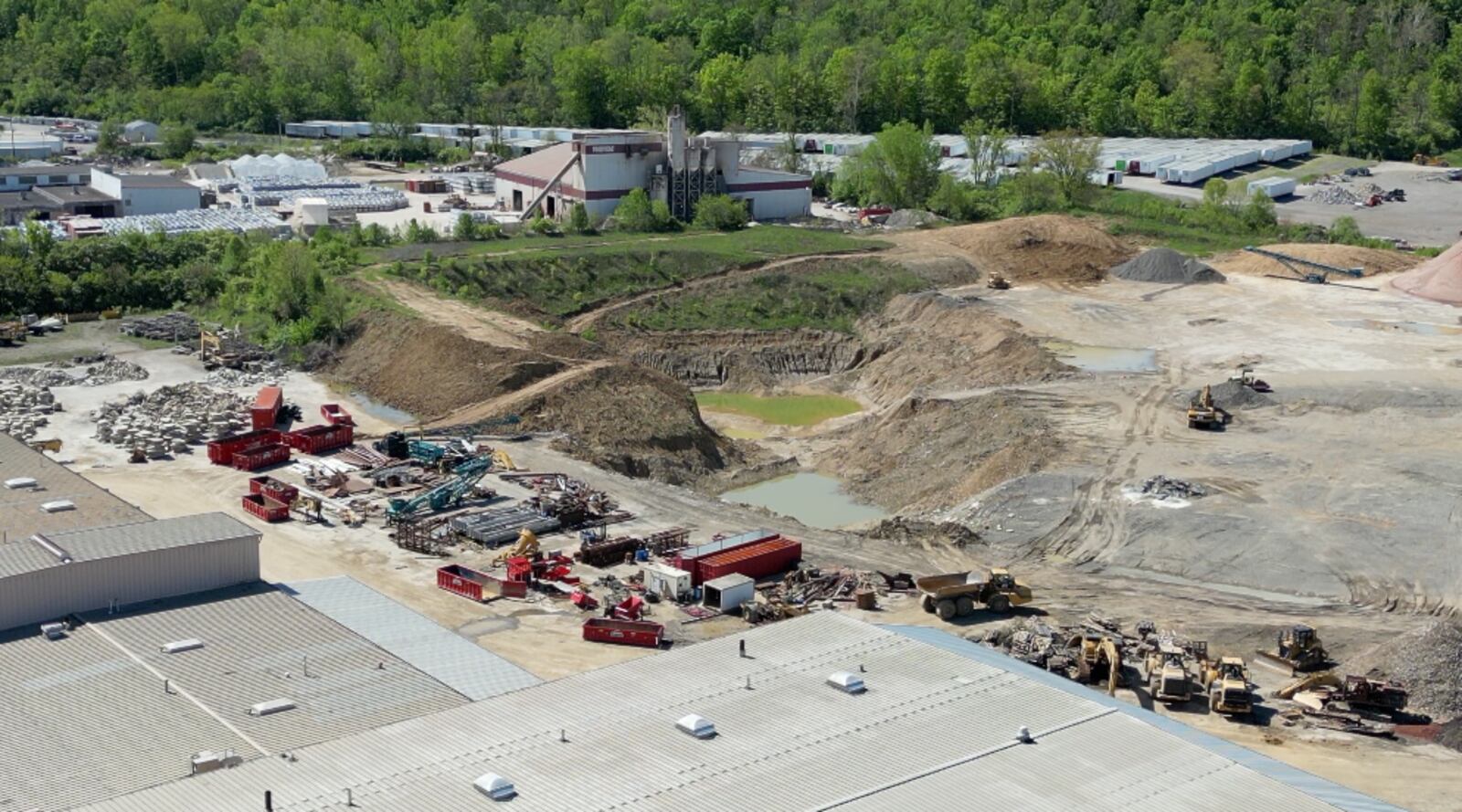 Cleanup hasn't started yet at the Evans facility on Broadwell Road near Newtown. MADDY SCHMIDT/WCPO