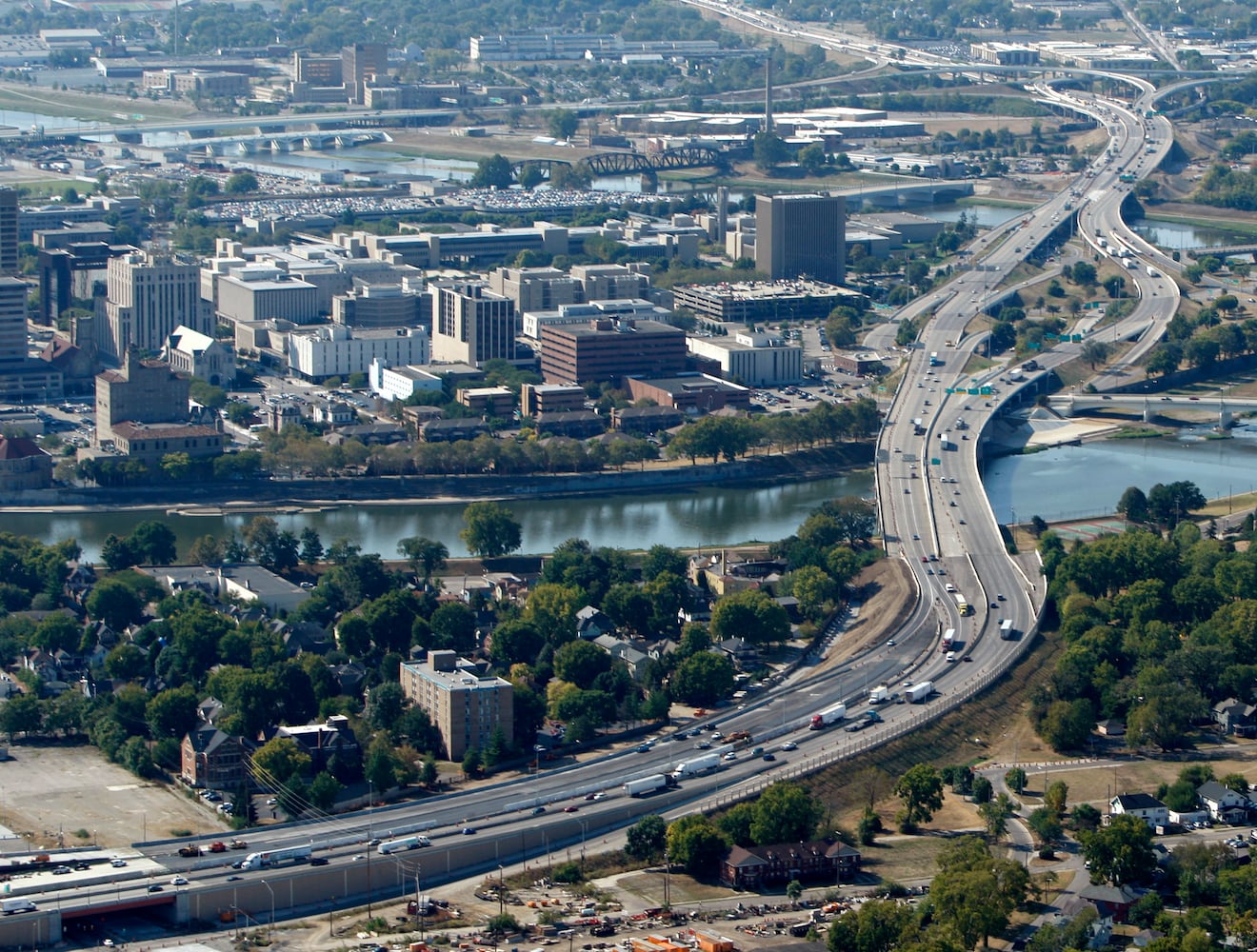 I-75 through the city of Dayton