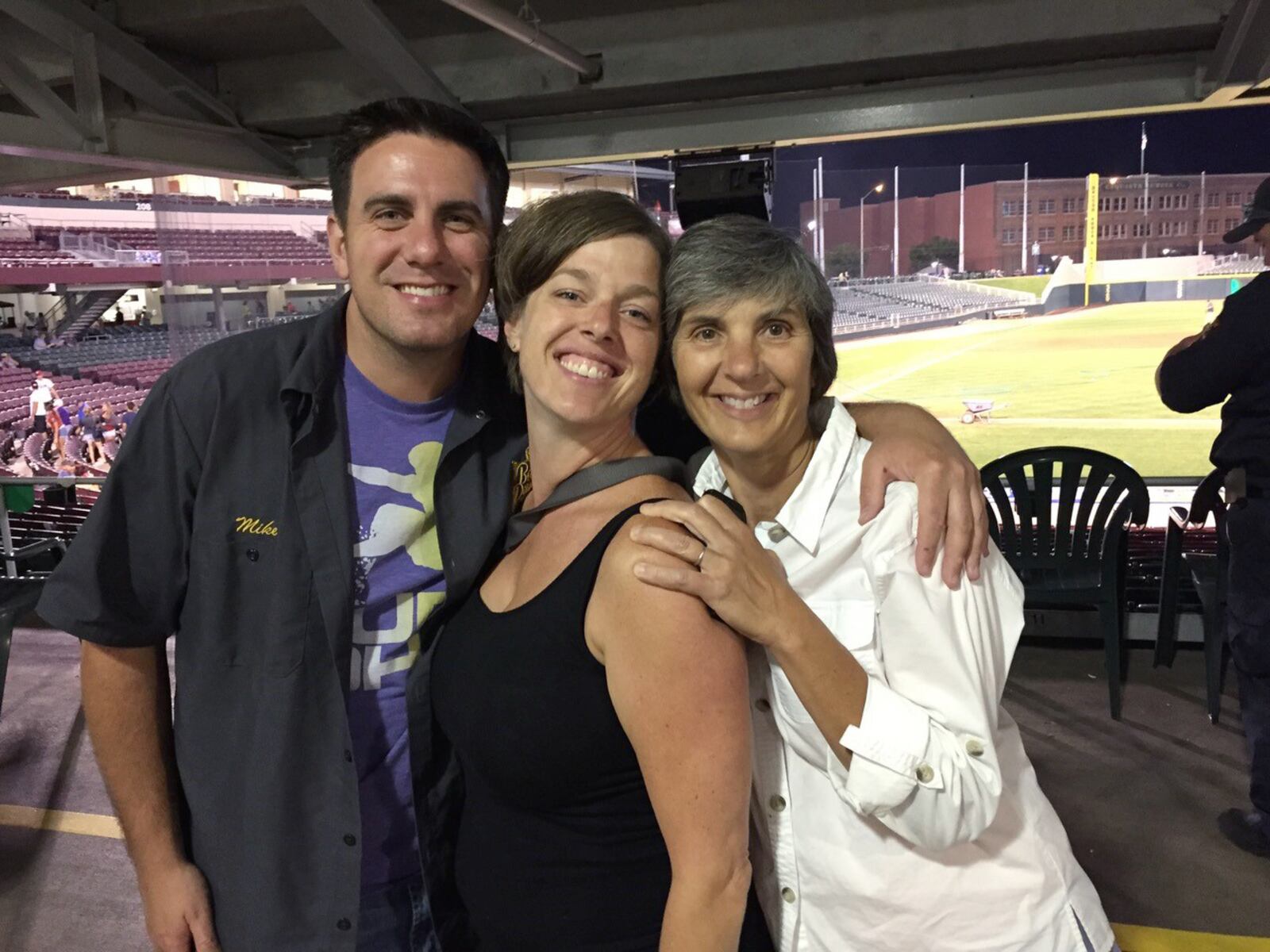 Carrie Scarff, chief of planning and projects for Five Rivers MetroParks, (right) with friends Mike LaSelle and Laurie Trick LaSelle. CONTRIBUTED PHOTO