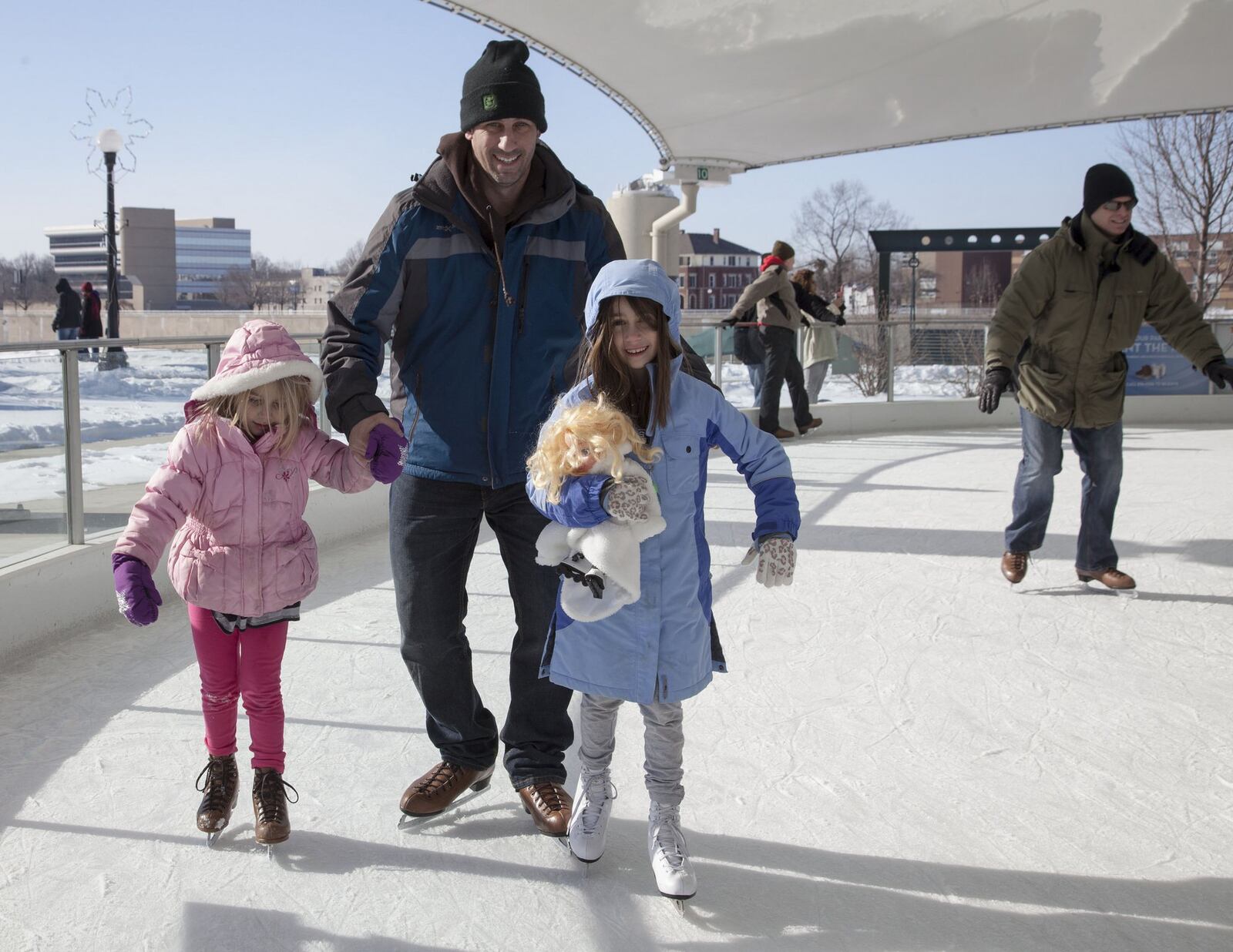 Ice skating in the great outdoors at Riverscape Metropark. CONTRIBUTED