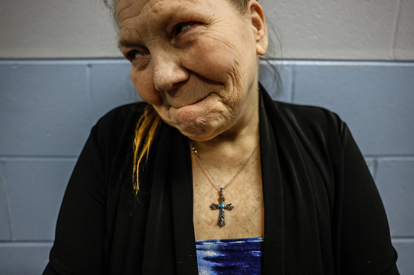 Kim "Strawberry" Dennis, 61, is staying at St. Vincent de Paul Shelter for Women and Families  because of health issues. She is homeless along with her sister. JIM NOELKER/STAFF