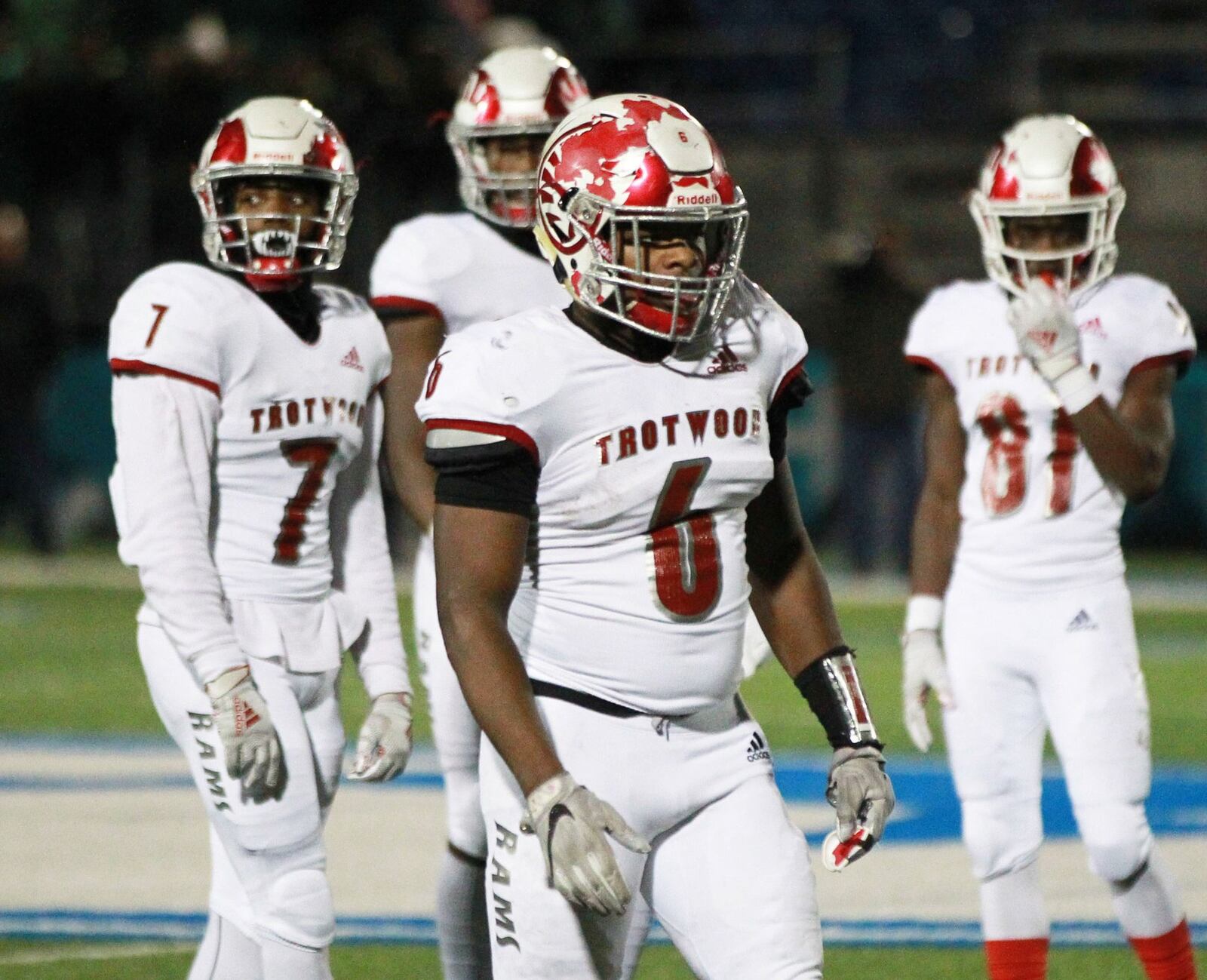 Ke’shawn Huguely of Trotwood-Madison (6) excels as multiple offensive and defensive positions for the Rams. MARC PENDLETON / STAFF