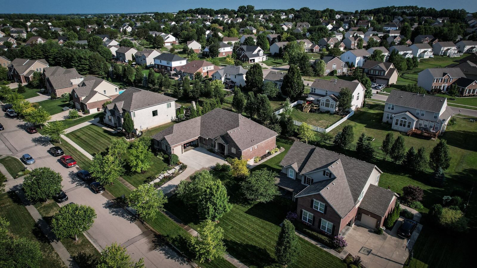 The Settler's Walk neighborhood in Warren County off of Ohio 741 property values are projected to increase about 27% next year. JIM NOELKER/STAFF