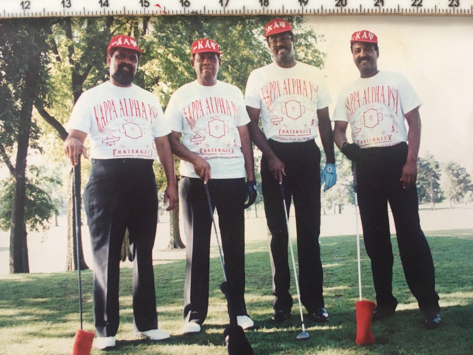 JJ Mark (far right) with three of his late Fairway Golf Association members (left to right) Chuck Lewis, Dr. Ames Chapman and Bruce King. CONTRIBUTED