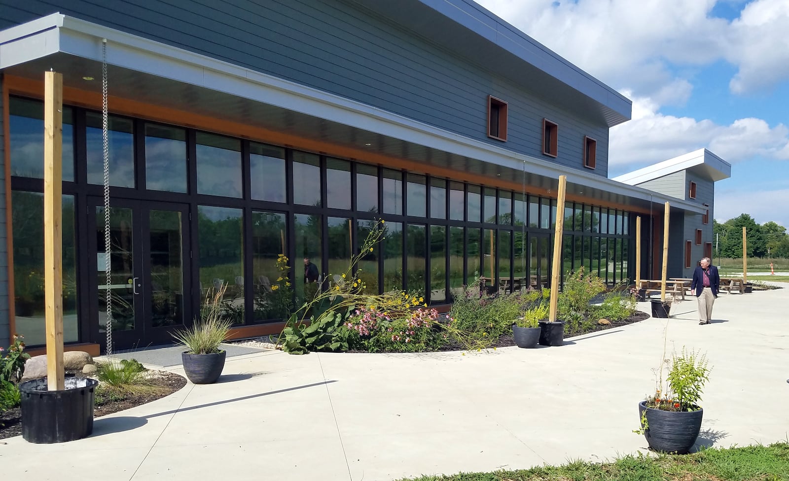 The "living building" at Cope Environmental Center in Centerville, Indiana.