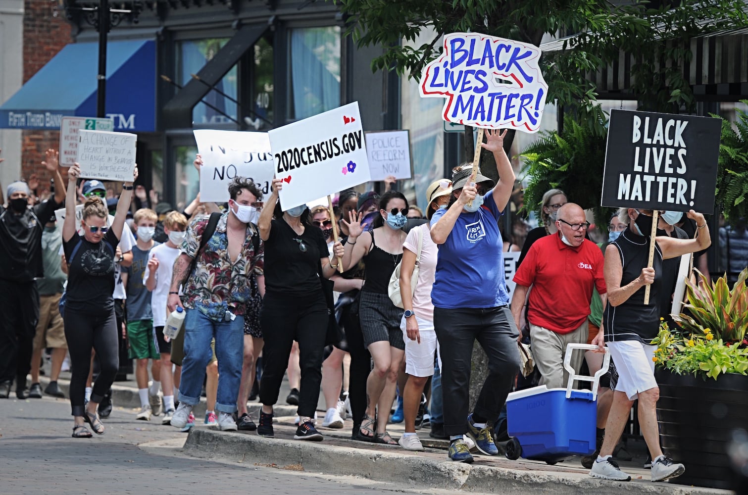 PHOTOS: Protestors march through the Oregon District Thursday