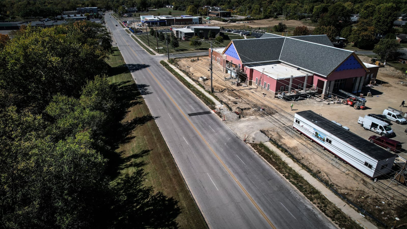 East Main St. in Trotwood has seen significant development recently, including a new Dayton Metro Library branch. JIM NOELKER/STAFF