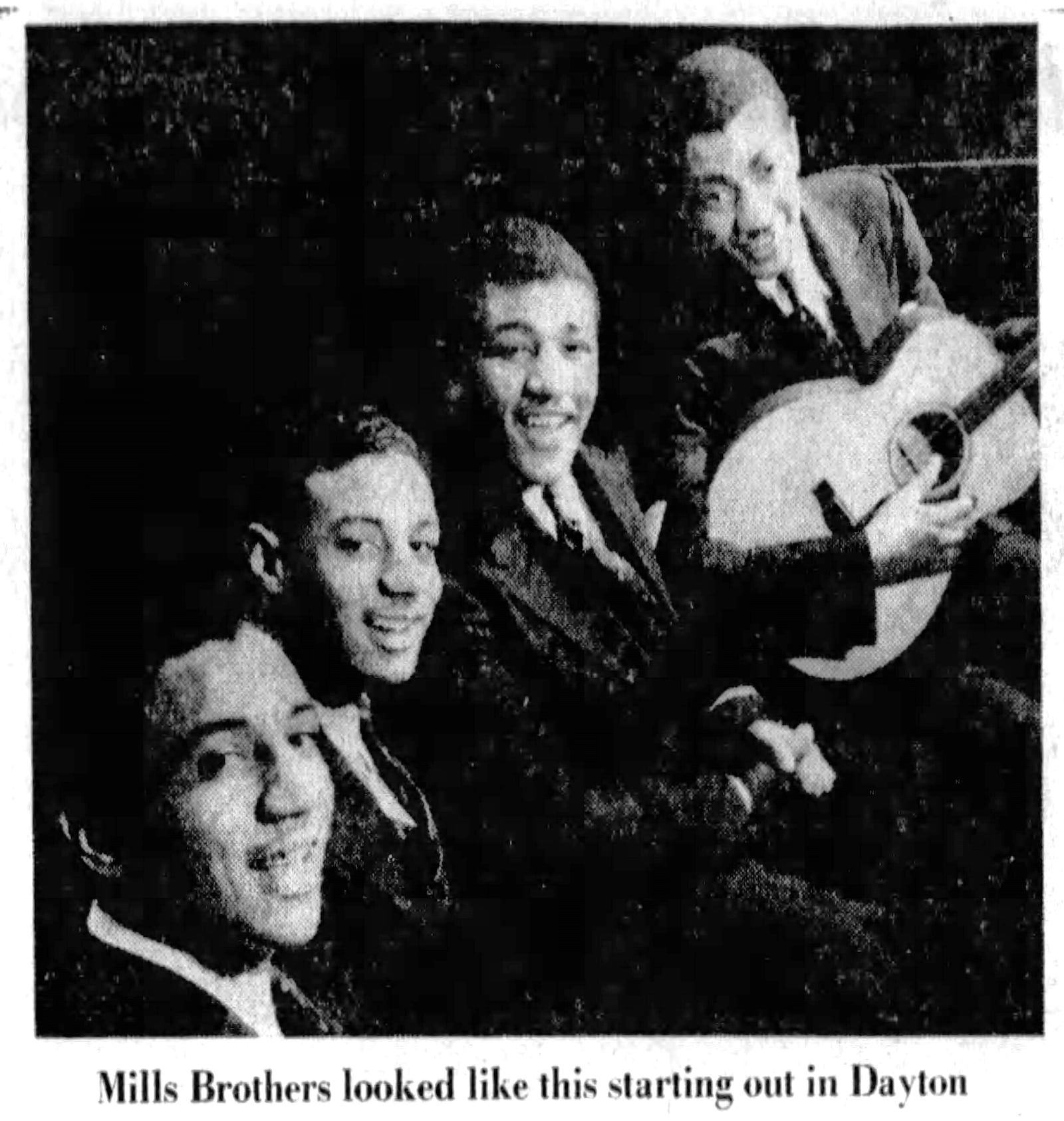 The Mills Brothers looked like this starting out in Piqua and Dayton. DAYTON DAILY NEWS ARCHIVES.