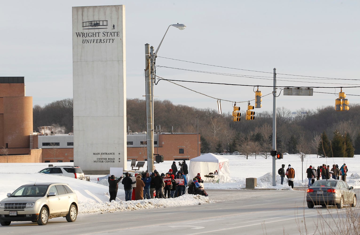 PHOTOS: Faculty at Wright State strike