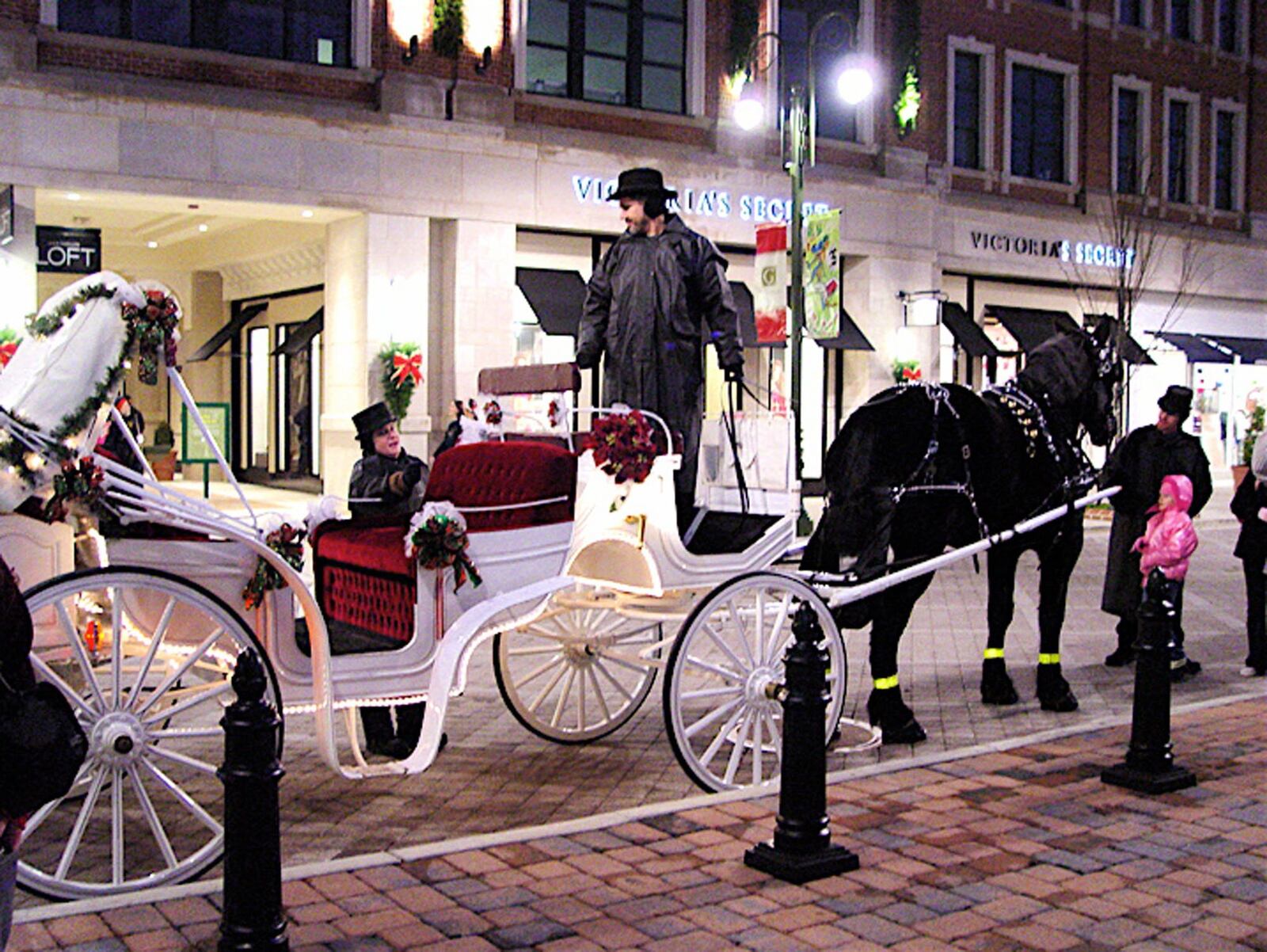 Carriage rides are a holiday tradition at The Greene. CONTRIBUTED