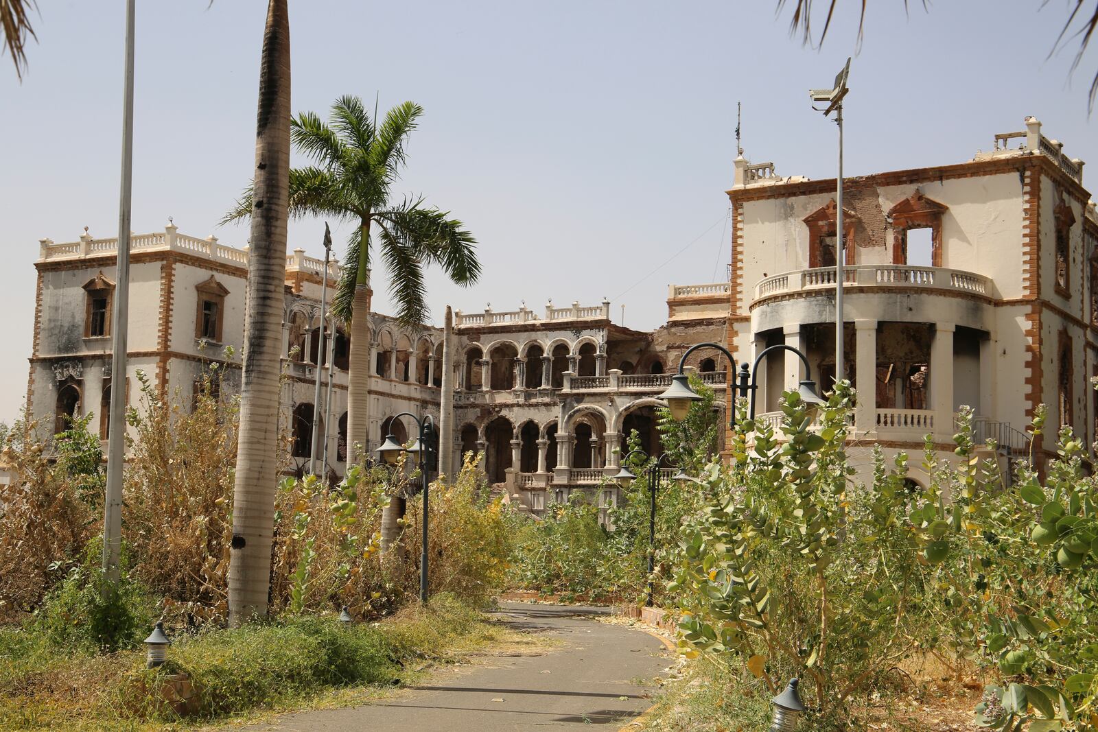 The Republican Palace in Khartoum, Sudan, is seen after it was taken over by Sudan's army Friday, March 21, 2025. (AP Photo)