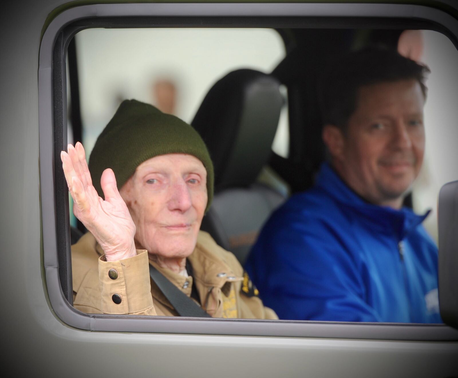 Hundreds gathered at Skydive Greene County to pay tribute to Jim “Pee Wee” Martin, who turns 100 on April 29. Martin was celebrated by a mass jump out of vintage aircraft.