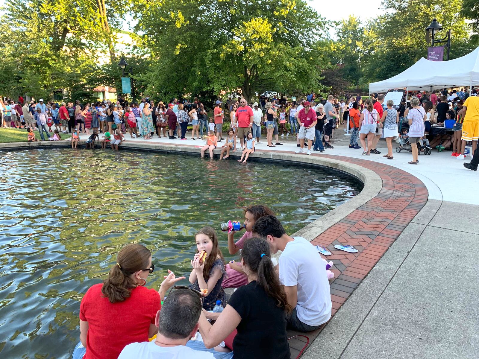 Thousands turned out for the Kickin' Chicken Wing Fest Saturday at the Fraze Pavillion. ALEXIS LARSEN