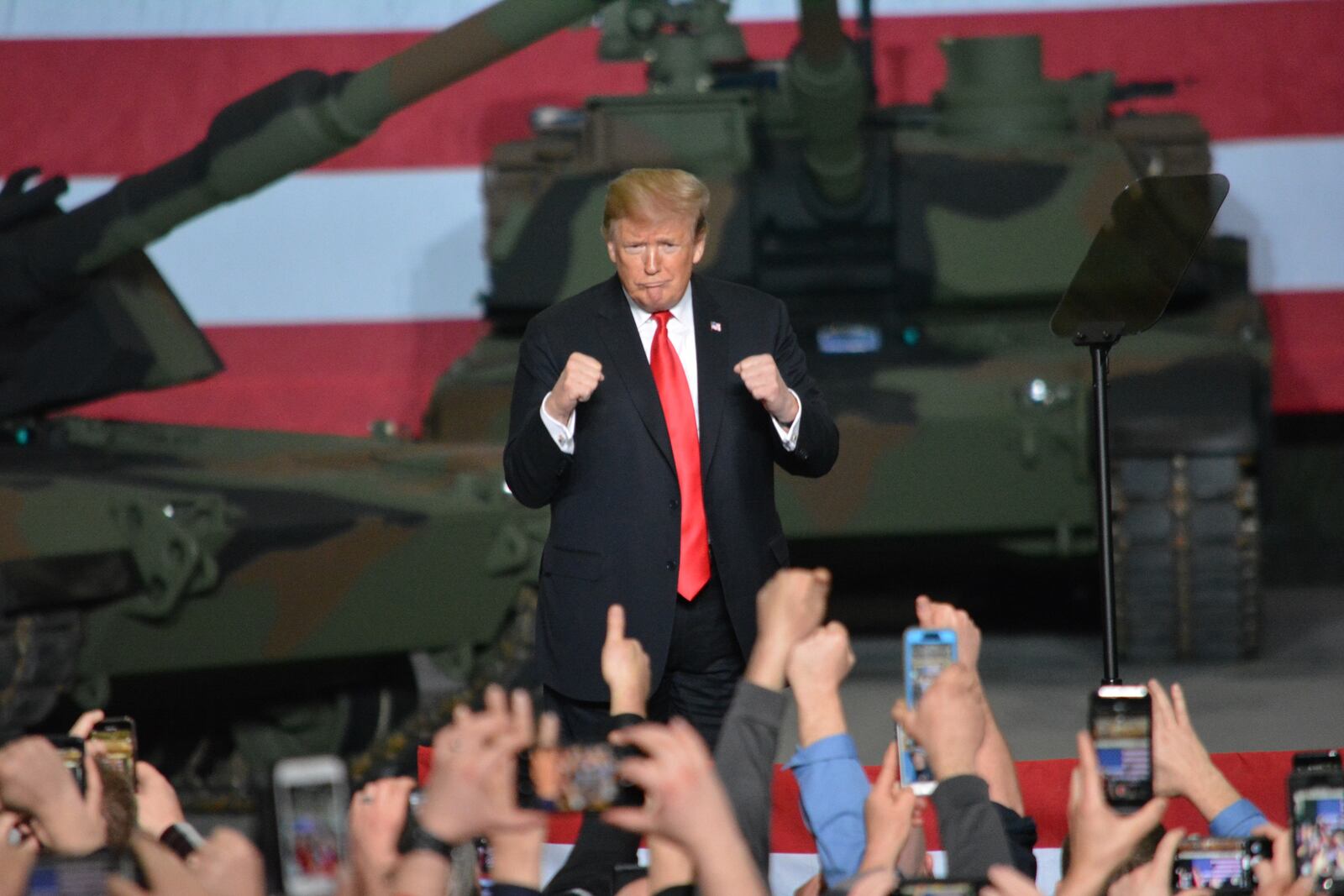 President Donald Trump at the Lima Tank Plant in Lima. Photo by Jim Otte