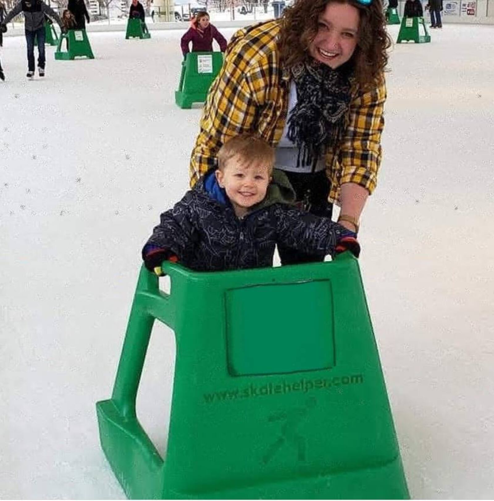 Skate helpers can help even the littlest skaters enjoy a fun and safe time at the MetroParks Ice Rink.. CONTRIBUTED