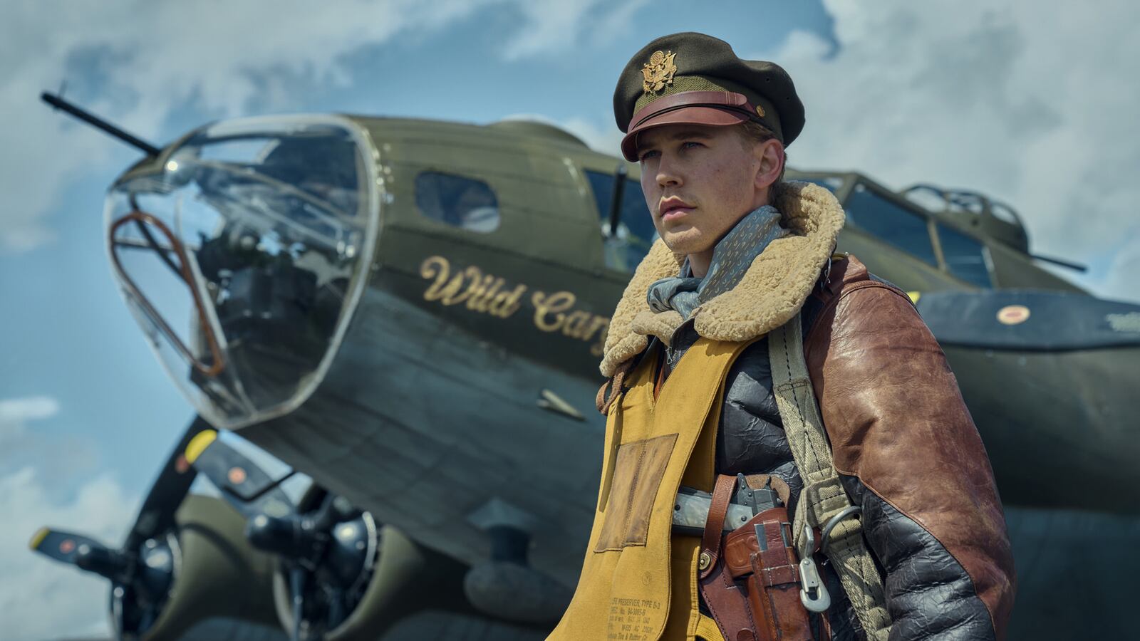 Austin Butler in "Masters of the Air," now streaming on Apple TV+.