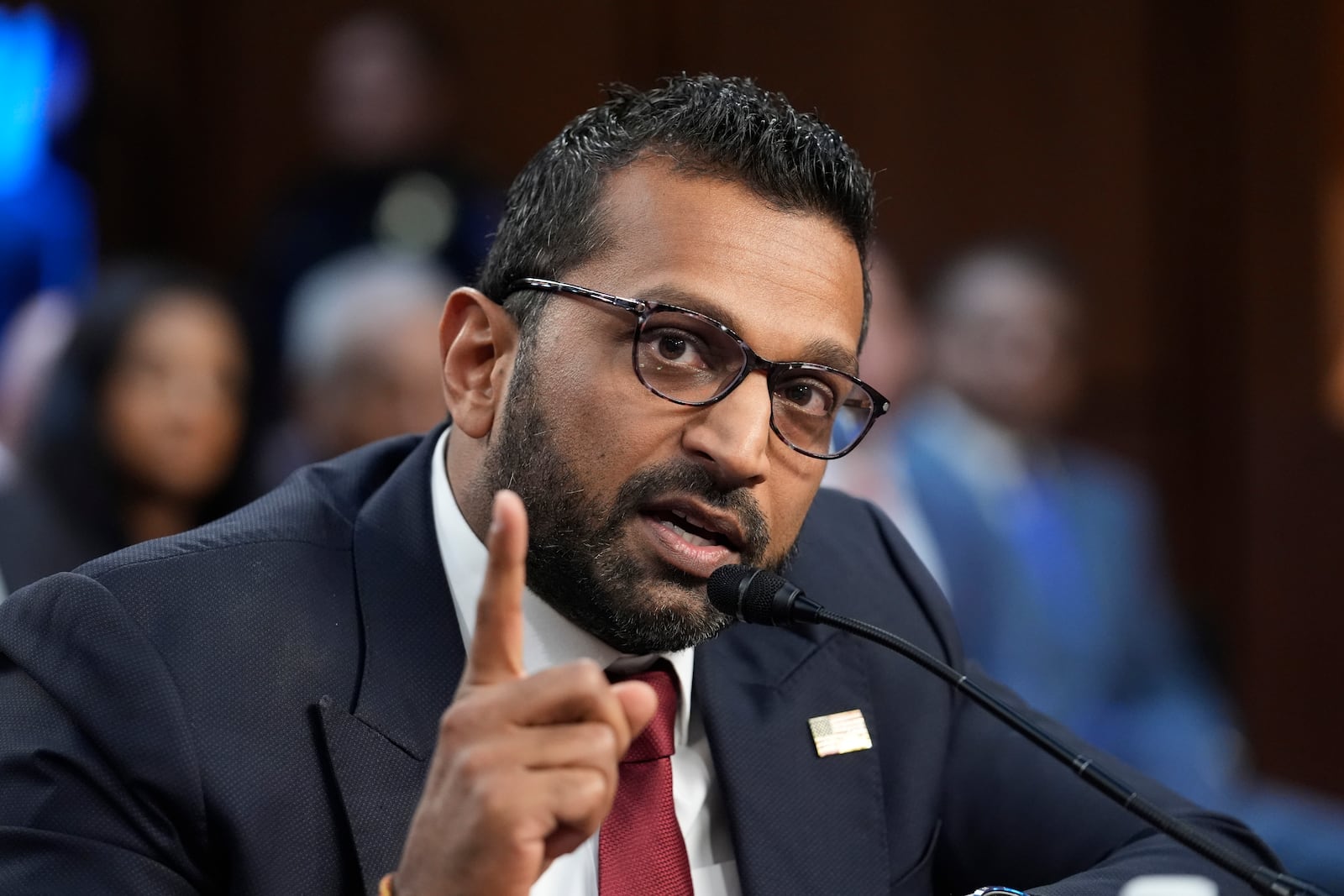 Kash Patel, President Donald Trump's choice to be director of the FBI, appears before the Senate Judiciary Committee for his confirmation hearing, at the Capitol in Washington, Thursday, Jan. 30, 2025. (AP Photo/J. Scott Applewhite)