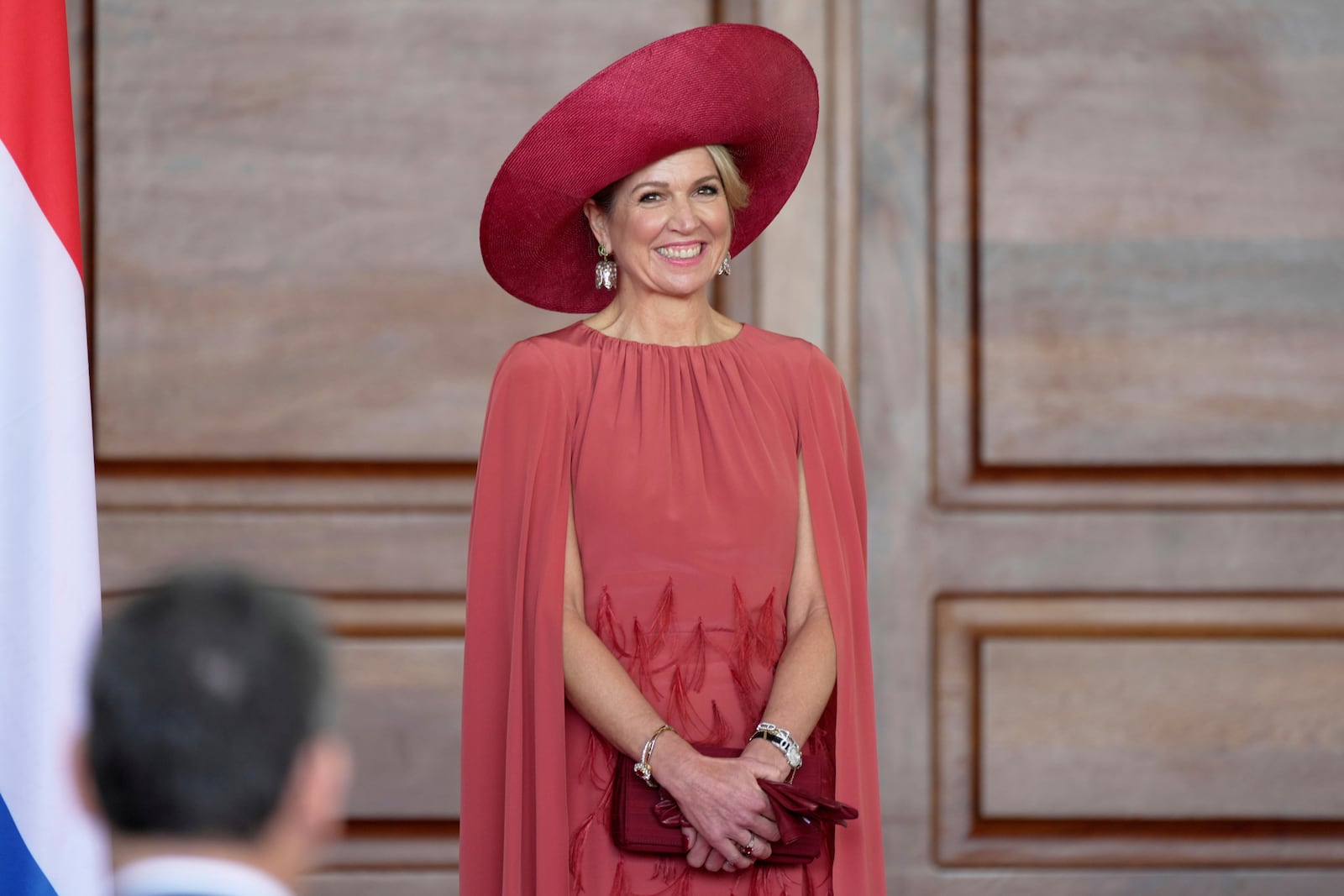 Queen Maxima of The Netherlands during the state visit of the Dutch Royals at State House in Nairobi, Kenya Tuesday, March. 18, 2025. (AP Photo/Brian Inganga)