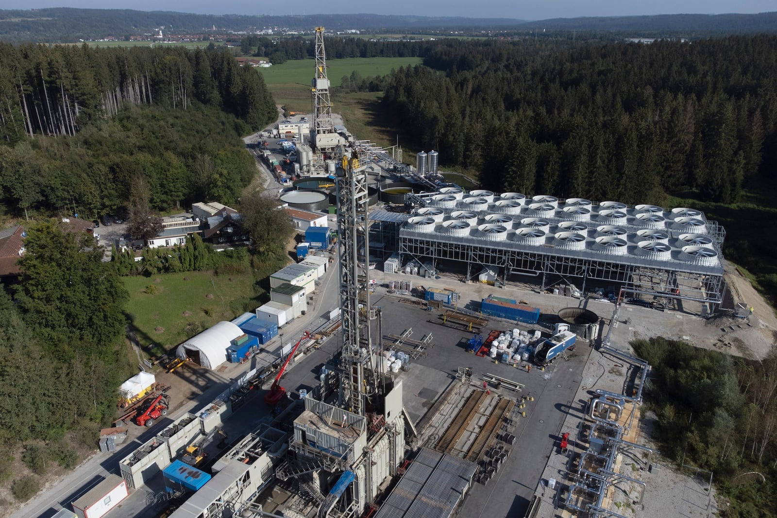 FILE - A geothermal site is under construction in Geretsried, Germany, Sept. 19, 2024. (AP Photo/Matthias Schrader, File)