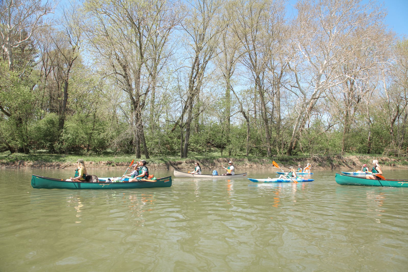 Kayakers, canoers and stand-up paddle boarders can take to the water to cool off and get some exercise on White River near downtown Indianapolis. CONTRIBUTED