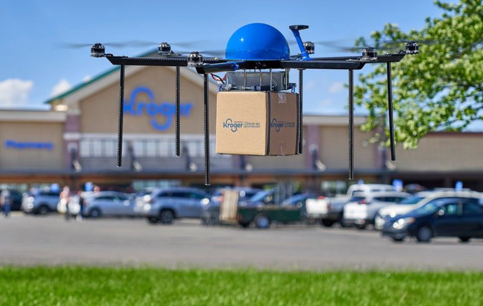 The Kroger Co. and Drone Express last month announced a pilot program to offer grocery delivery via autonomous drones and began testing it near the Centerville Kroger Marketplace. FILE