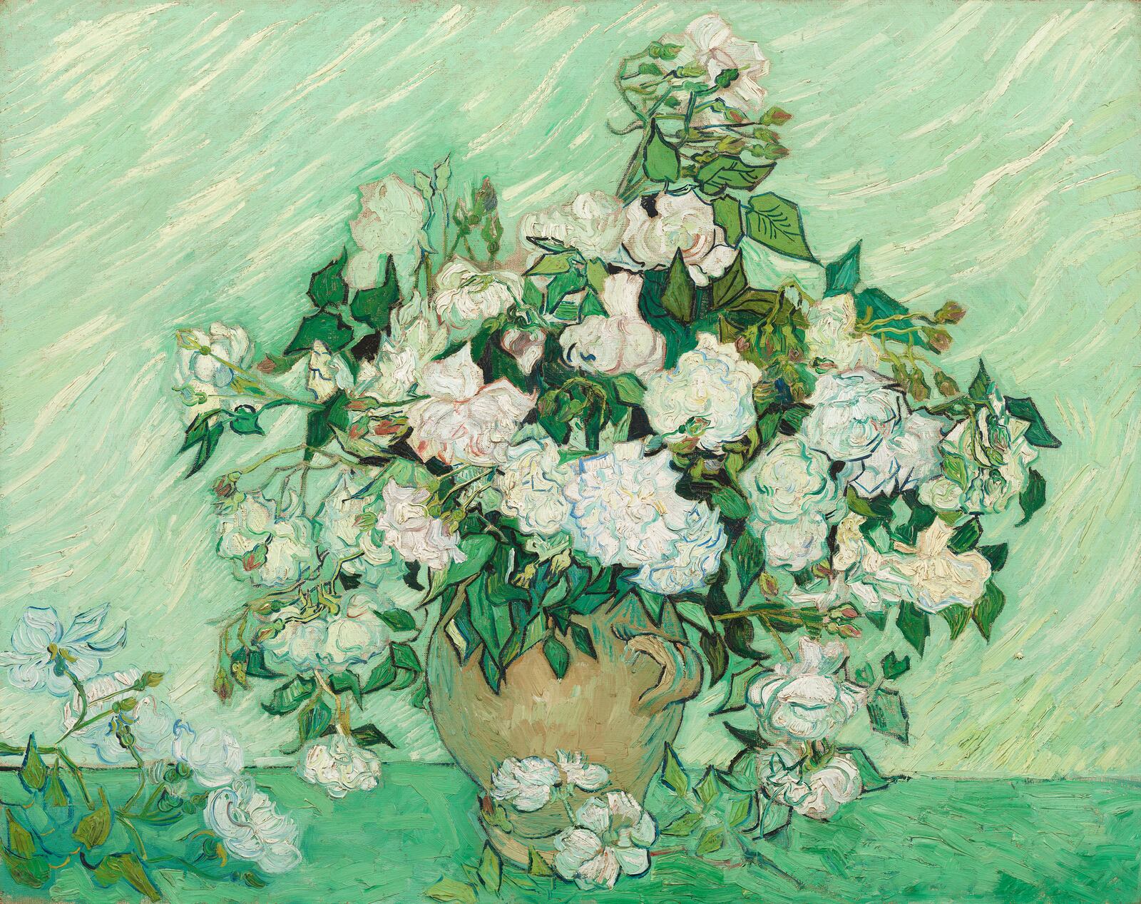 Vincent van Gogh, Roses, 1890. Oil on canvas, National Gallery of Art, Washington, D.C., gift of Pamela Harriman in memory of W. Averell Harriman.