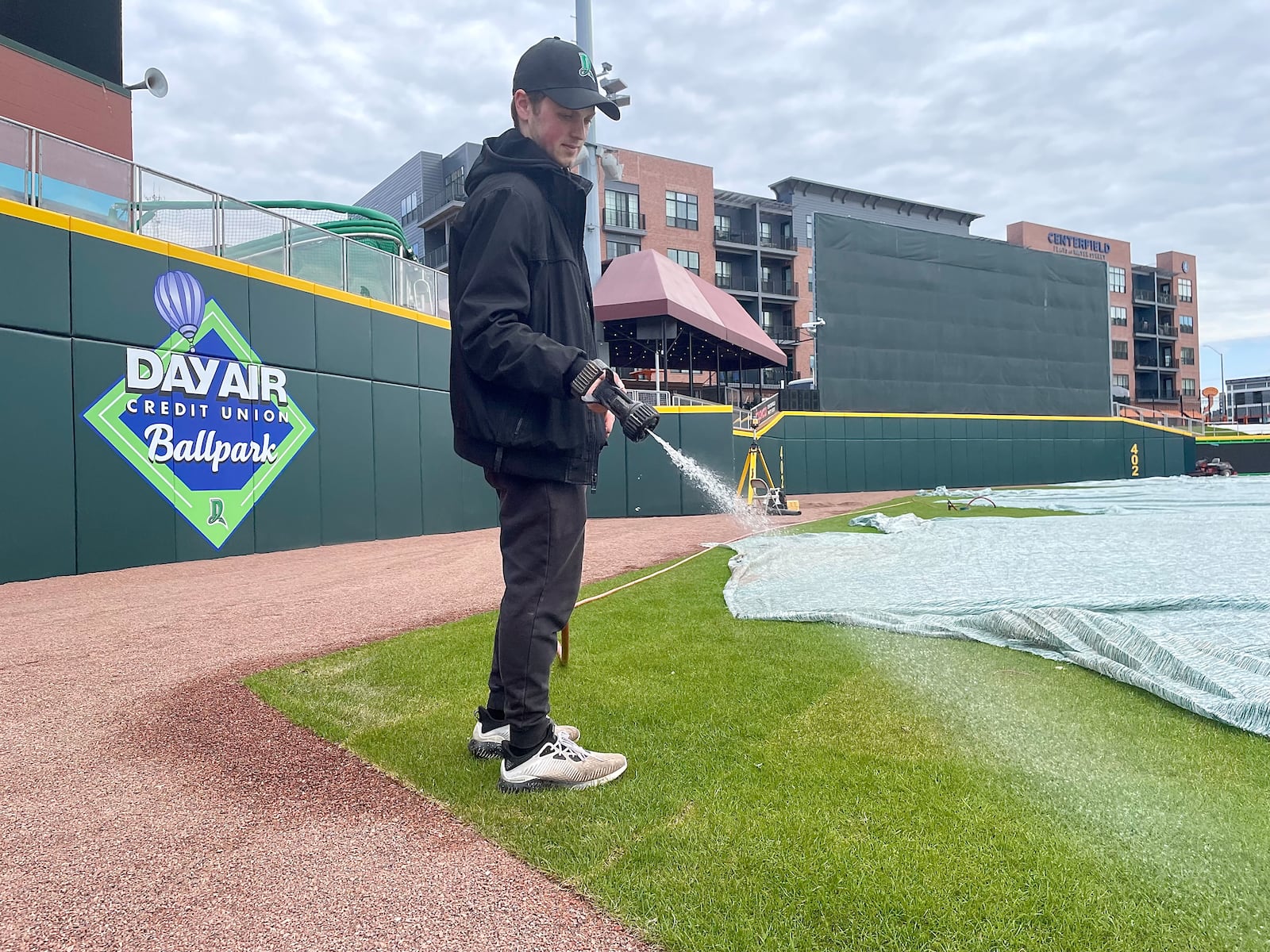 A major improvement to Day Air Ballpark for the 2024 season includes the reconstruction of the baseball field. NATALIE JONES/STAFF