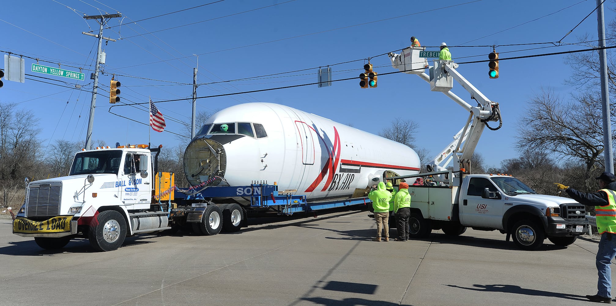 PHOTOS: A Boeing 767 is transported on Dayton-Yellow Spring Road in Fairborn