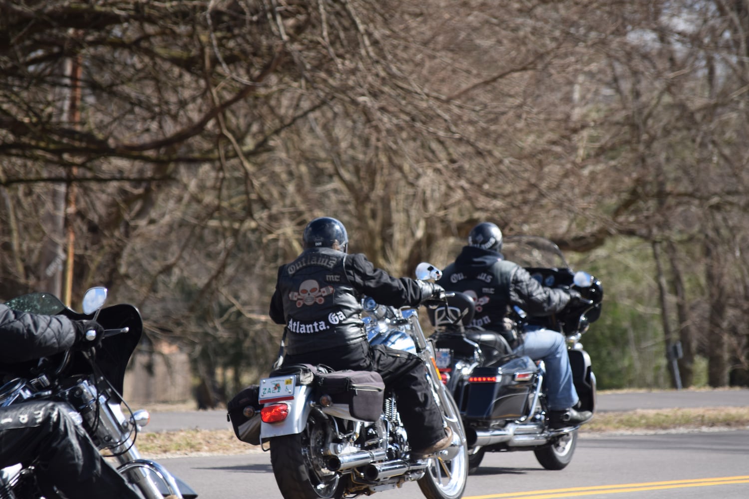 PHOTOS: Thousands of Outlaws attend motorcycle gang leaders funeral at Montgomery County Fairgrounds.