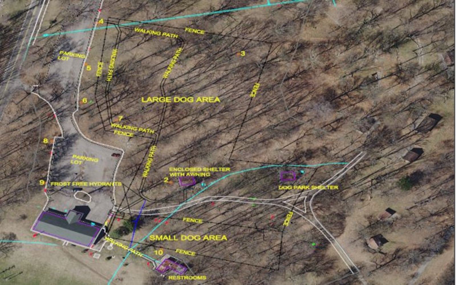 Plans for the new dog park at Triangle Park. CONTRIBUTED