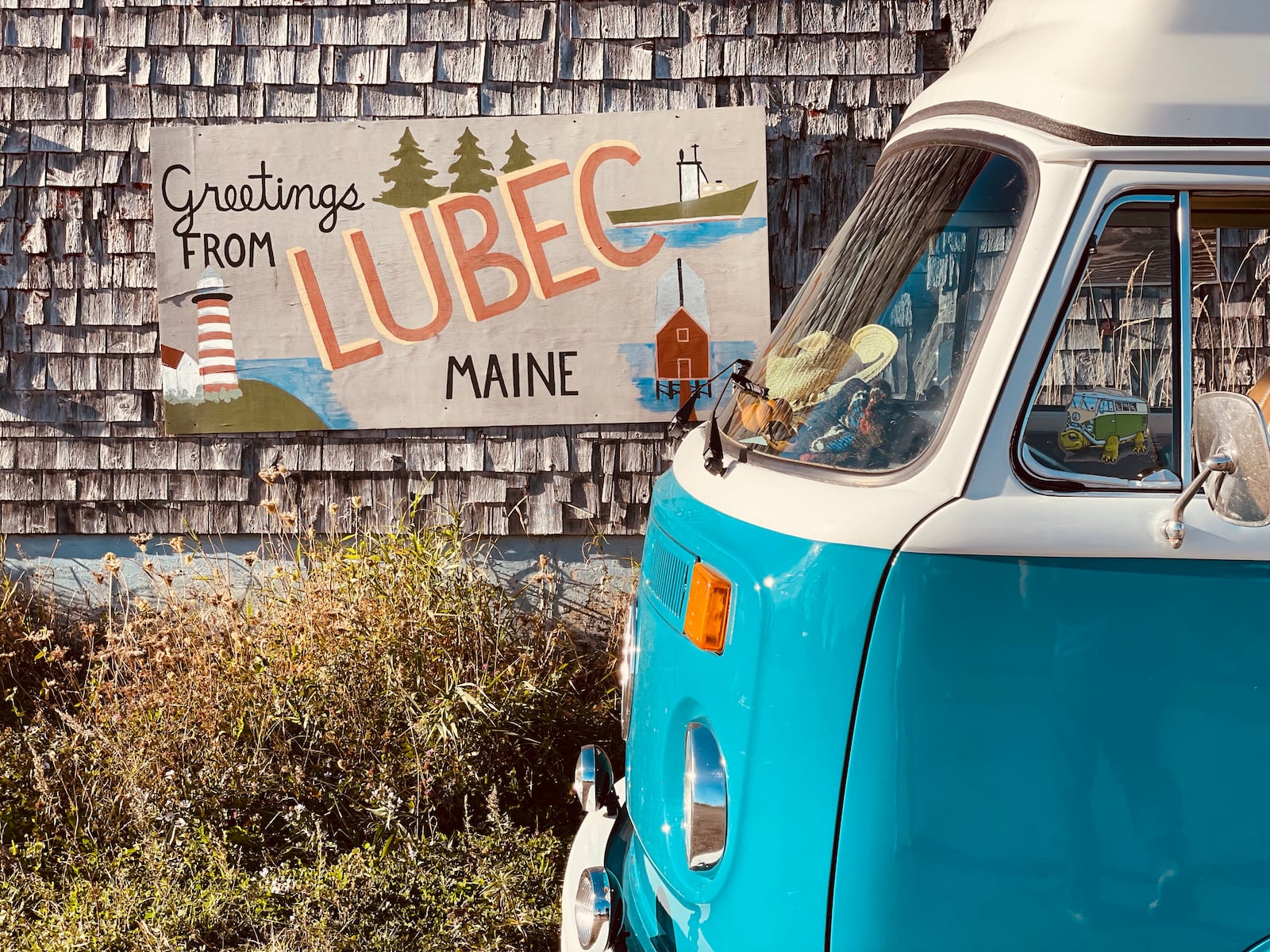 The bus in Ryan and Miracle’s favorite place, Lubec, Maine. PHOTO COURTESY: MIRACLE IRELAND