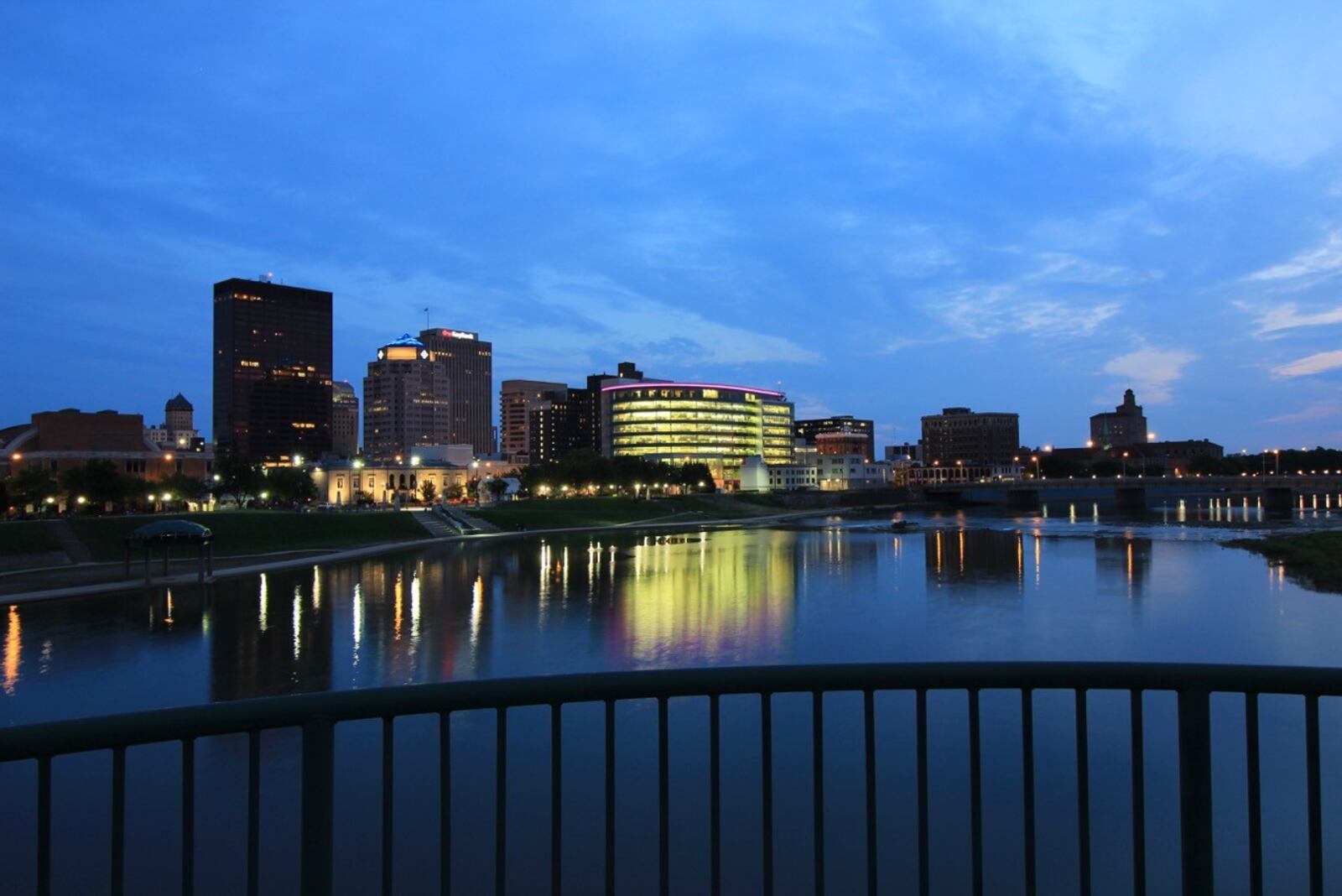 Downtown Dayton skyline.