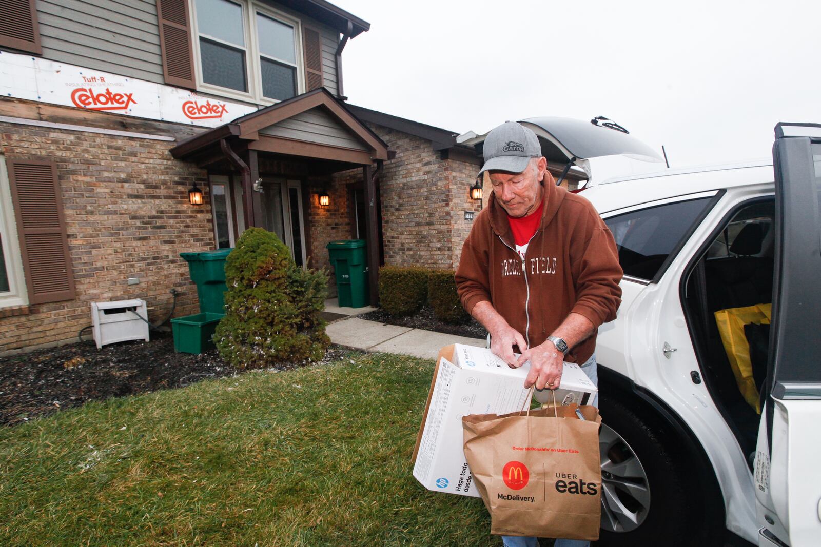 After six months and 10 days in hotel rooms, Mark Freeze along with his wife Pat recently moved back into their tornado-damaged home in Beavercreek. âI was getting claustrophobic,â he said. CHRIS STEWART / STAFF