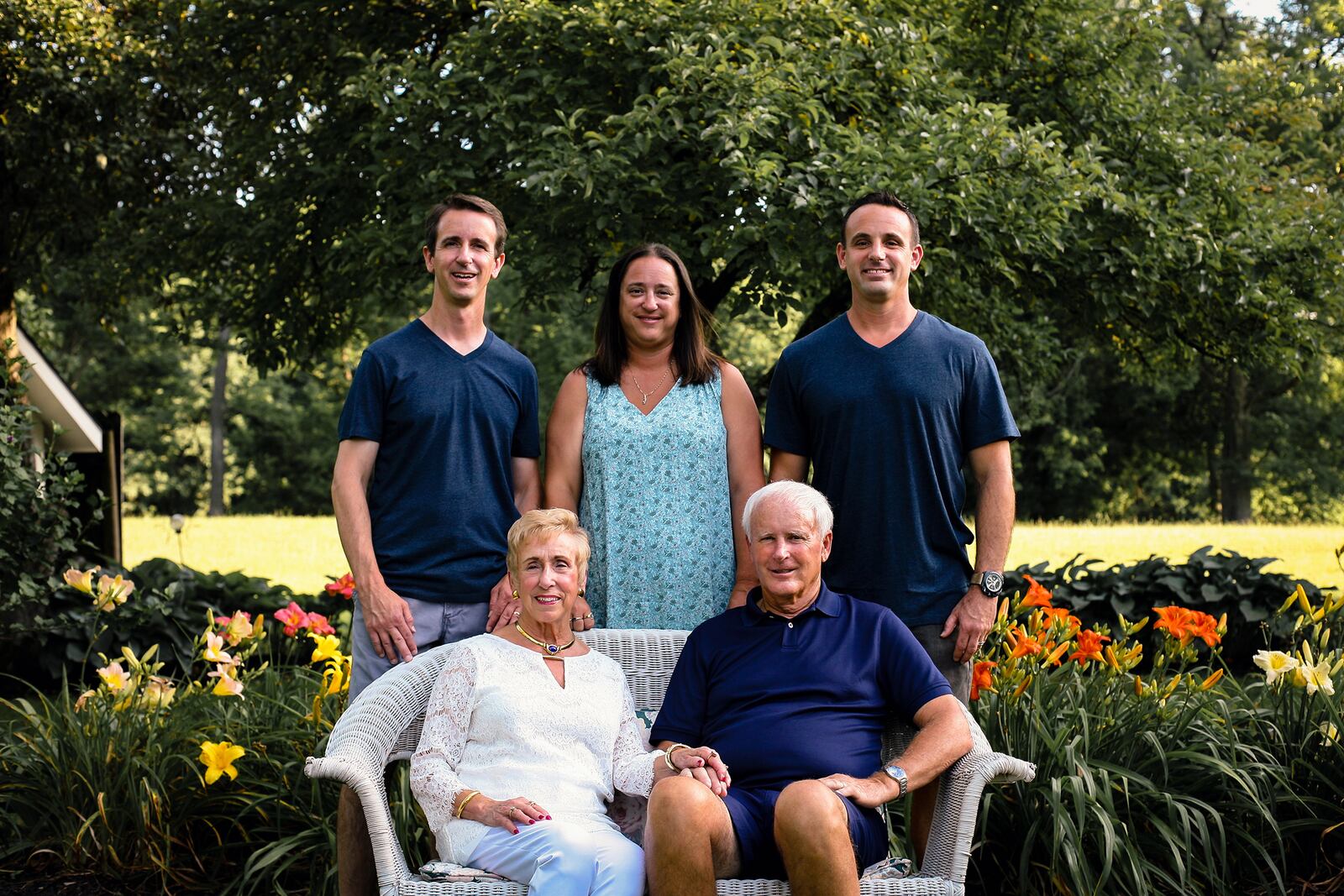 The Plunket family - front row, Jean and Milt; back row, Todd, Melanie and Rob at their home in Beavercreek. CONTRIBUTED