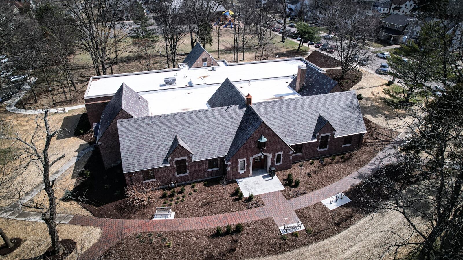 The Oakwood Wright Library has undergone a yearlong restoration project, opening to the public April 2. JIM NOELKER/STAFF