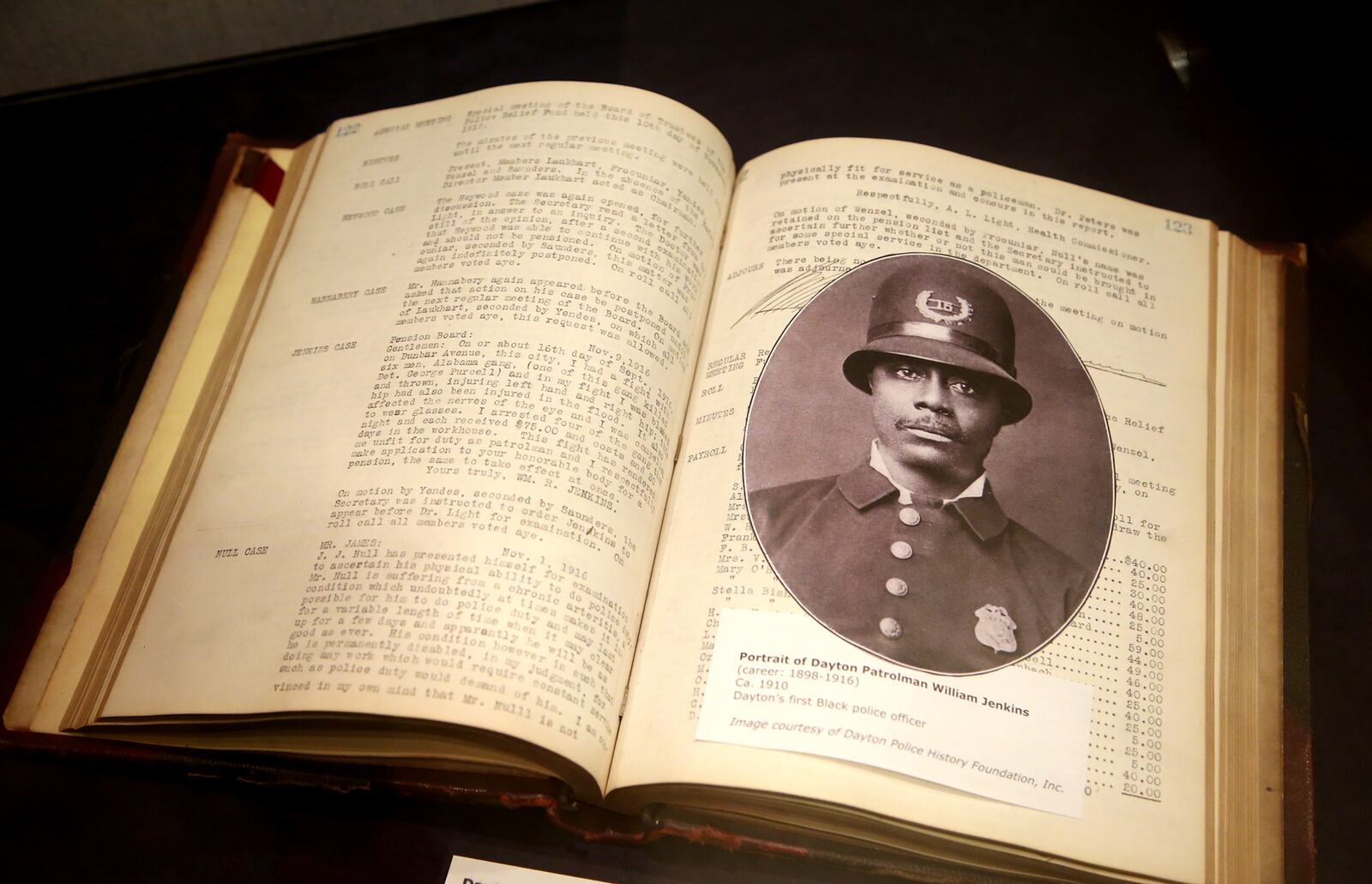 Dayton patrolman William Jenkins was the first black officer on the force and served from 1898 to 1916. LISA POWELL / STAFF