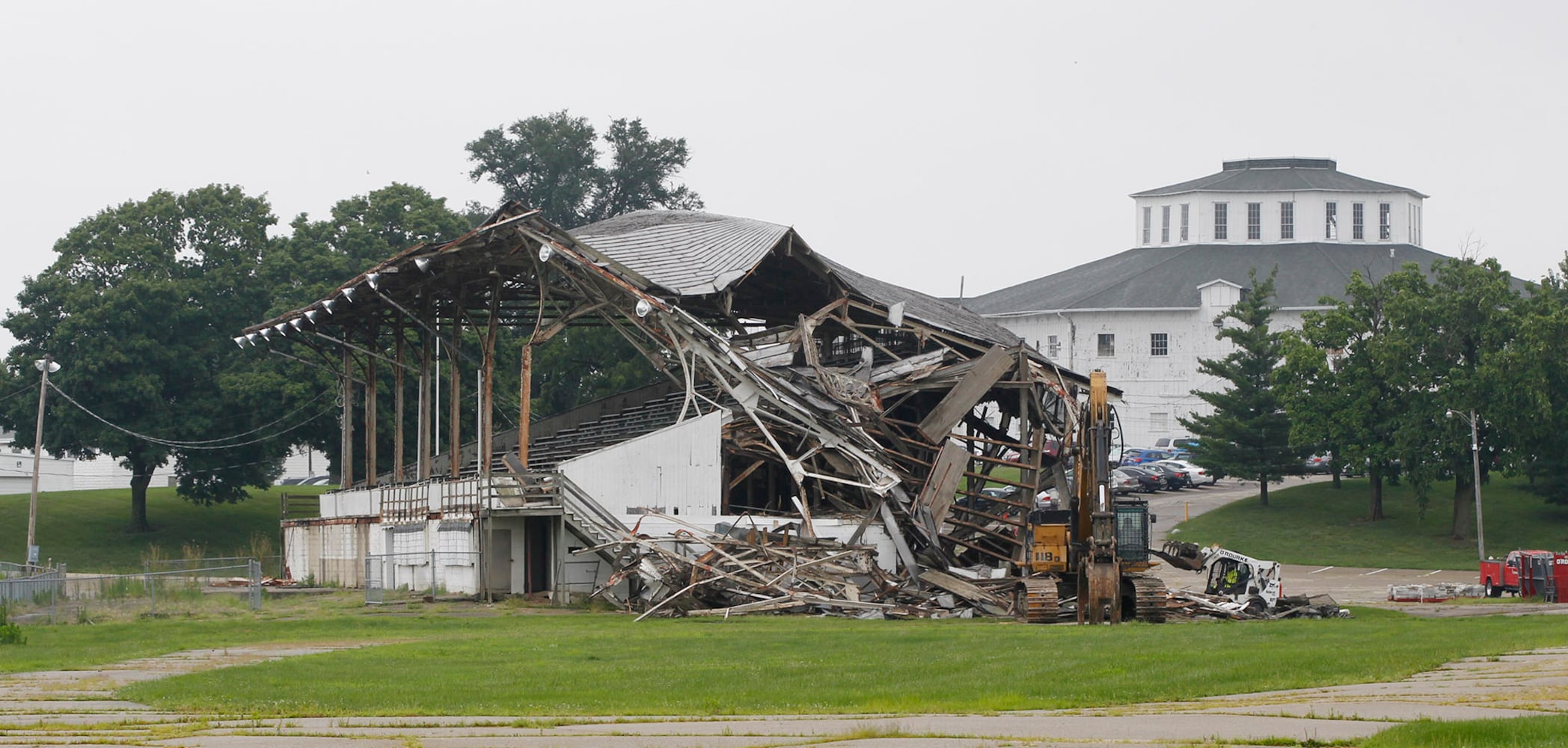 PHOTOS: Buildings demolished at old Montgomery County Fairgrounds