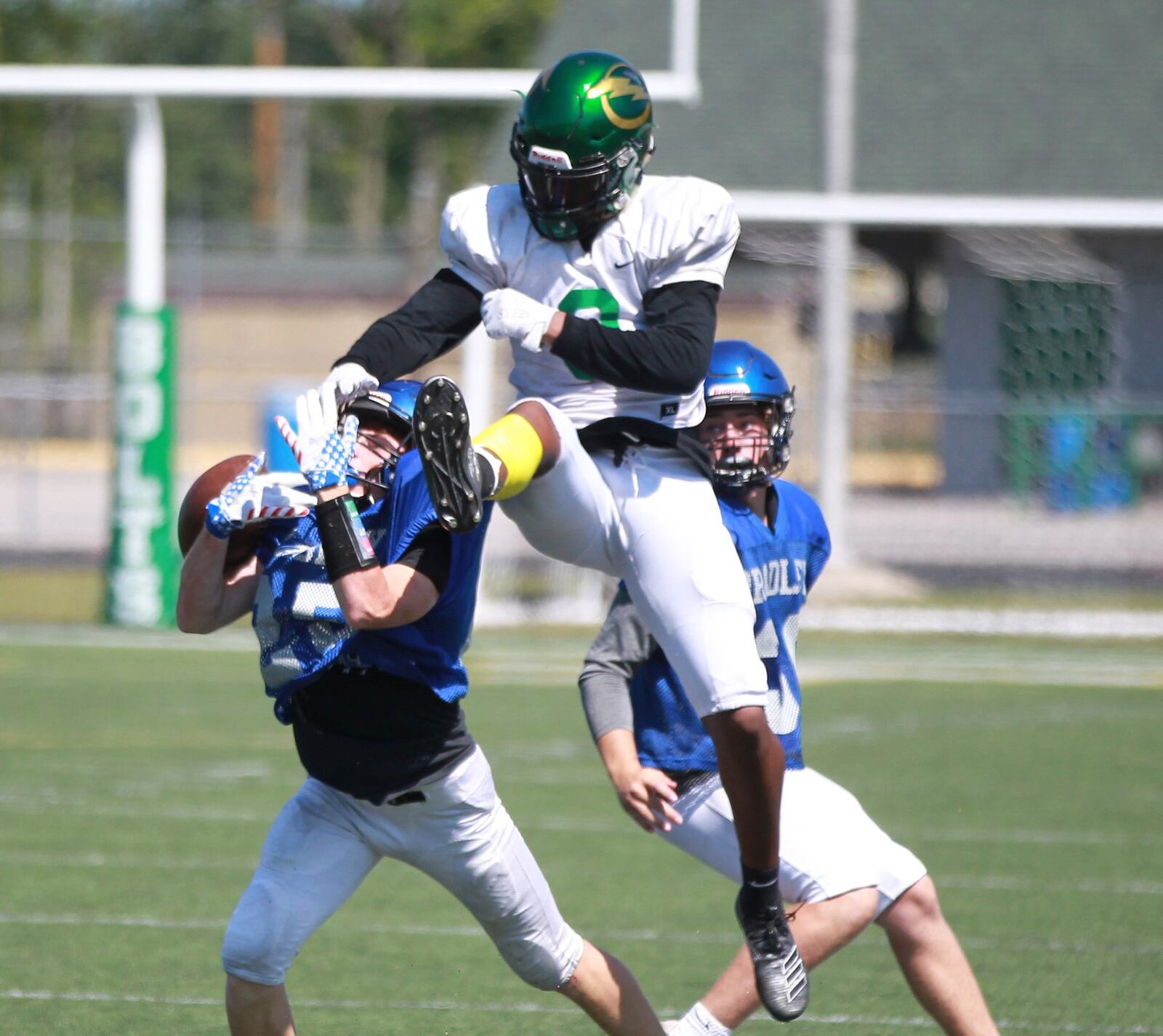 Northmont hosted Hilliard Bradley in a high school football preseason scrimmage on Friday, Aug. 9, 2019. MARC PENDLETON / STAFF